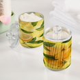 thumbnail image 5 of Ryvnso 2 Pack Qtip Holder Organizer Watercolor Lemon Leaves Bathroom Cotton Swabs Cans Storage Canister, 5 of 7