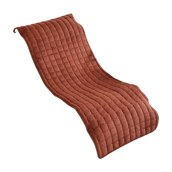 Thickened Flannel Recliner Pad Cushion for Home Office - Soft Polyester Seat and Backrest Cover, Cozy Padding for Ultimate Comfort and Support, Easy Care Washable Design,Brown