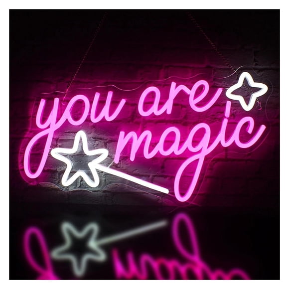 You Are Magic Neon Sign LED Light Wall Decor Art Restaurant Party Kids For Women Wall Lamp Sign Illuminated 41.91cmx25.91cm