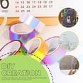 thumbnail image 4 of ZOURIH 2 Rolls Holographic Tape 5m/196.8in Assorted Colored Tape Decorative Tape Prismatic Glitter Tape Hoops for DIY Arts Crafts Decoration Scrapbooking Gifts Wrapping,, 4 of 6