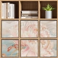 thumbnail image 4 of Collapsible Oxford Fabric Storage Cubes with Handles, Large Mid Foldable Oxford Cloth Bins Set of 2/6, Closet Organizers for Shelves Clothes Home Kitchen Toy - Wave Peony, 4 of 7