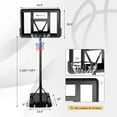 thumbnail image 3 of Costway Portable Basketball Hoop Stand Adjustable Height W/Shatterproof Backboard Wheels, 3 of 10