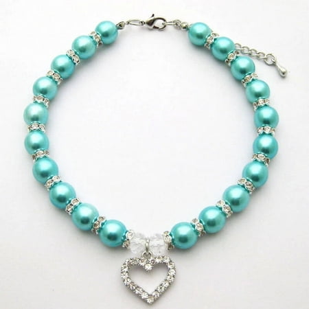 GASTROPOD Cat Collar Elegant and Fashionable Diamonds Dog Collar Jewelry Buckle Pet Dog Chain Cat Collarcute Bow Collar Soft Pearl Texture Kitten Tie Pet Pearl Necklace Cat Collars