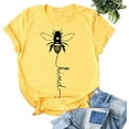thumbnail image 1 of YourTops T-Shirt Graphique pour Femmes Bee Kind (US m, 1-Jaune), 1 of 2