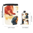 thumbnail image 5 of PhooArto Large Barrel Drawstring Makeup Bag, Dachshund Dogs Travel Cosmetic Bag Portable Make Up Organizer Bag, 5 of 6