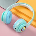 thumbnail image 1 of - Auriculares inalámbricos para colocar sobre las , Bluetooth, LED coloridos, plegables, con micrófono, para , para niñas, - azul Soledad Auriculares bluetooth, 1 of 7