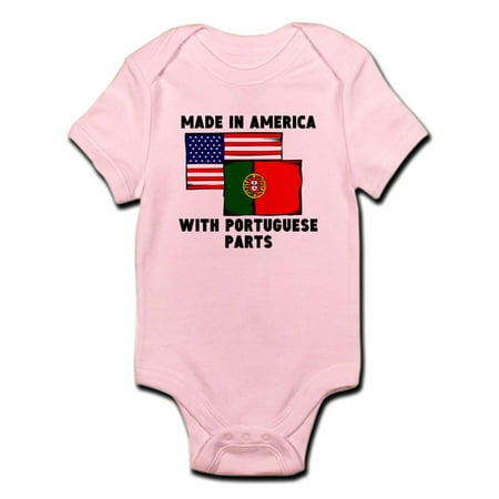 

CafePress - Made In America With Portuguese Parts Body Suit - Baby Light Bodysuit