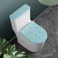 thumbnail image 2 of HELLHERO Daisy Pattern 2 Pieces Toilet Bowl Cover Elastic Bottom Elastic Fabric, Fits All Toilet Shapes, Bathroom Supplies, 2 of 7