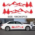 thumbnail image 1 of 2Pcs Car Side Body Stickers Red Mountain Decals Tree Forest Custom PVC Graphic Car Decals Accessories, 1 of 6