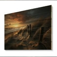 thumbnail image 2 of Designart "Beach Photo Sunset Charm I" Nautical & Beach Print on Natural Pine Wood, 2 of 5