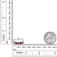 thumbnail image 6 of Gem Stone King 925 Silver and 10K Yellow Gold Red Ruby and Blue Sapphire Wedding-Bands Ring for Women | 1.19 Cttw | Round 3.5MM | Gemstone July Birthstone | Size 7, 6 of 6