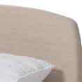 thumbnail image 5 of Bowery Hill Mid-Century Upholstered Queen Platform Bed in Light Beige, 5 of 8