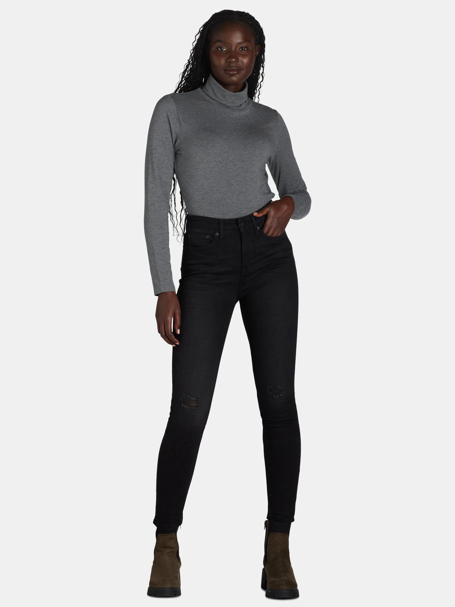 Time and Tru Women's Turtleneck, Size S-XXXL