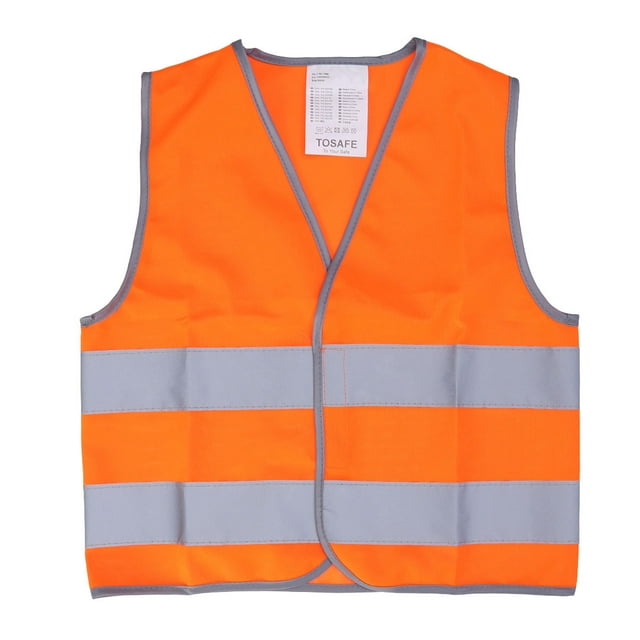 SHISUYAN Gilet de Sécurité pour Enfants Gilet de Nuit Réfléchissant pour Enfant Garçon Fille (Orange Taille P)