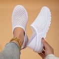 thumbnail image 5 of CAIXAI Walking Shoes Women Wide Toe Box Shoes Women Casual Knit Upper Embroidery Casual Sneakers for Women Non- Sole Adjustable Upper Platform Mary Janes Hands-Free Barefoot Shoe, 5 of 7