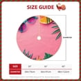 thumbnail image 2 of Xecao Summer Fruits And Sunglasses Pattern Christmas Tree Skirt Round Xmas Tree Mat Base Cover for Holiday Home Decorations-36", 2 of 6