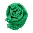 thumbnail image 5 of Green Solid Scarfs for Women Fashion Warm Neck Womens Winter Scarves Pashmina Silk Scarf Wrap with Fringes for Ladies by Oussum, 5 of 6