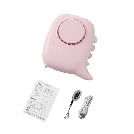 

Neck Fan USB Rechargeable Handheld Cooling Fan Low-noise Adjustable Hanging Desk Cooler Pink