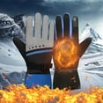 thumbnail image 1 of Guantes de invierno, resistentes al viento y al agua, afelpados, resistentes al frío, antideslizantes y resistentes al desgaste, para conducir, andar en bicicleta, senderismo y esquí, equipo, 1 of 9
