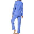 thumbnail image 7 of Lmnyox Women's Pajamas 2 Piece Sleepwear Set Print Long Sleeve Button Down Shirt and Pajama Pants Soft Lounge Set, 7 of 7