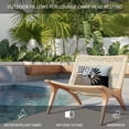 thumbnail image 4 of Outdoor Lumbar Pillows with Strap & Insert Ombre Blue Daisy Recliner Head Pillow Pack of 2 Leopard Print Plaid Waterproof Headrest Patio Lounge Chair Pillows for Beach Office 12x20 Inch, 4 of 9
