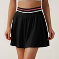 thumbnail image 3 of Color Block Tennis Skort for Women A Line Golf Skirt with Shorts Underneath Breathable Athletic Skorts, 3 of 4
