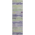 thumbnail image 2 of Addison Rugs Mayfield Premium Machine Washable Transitional Stripes Lavender Runner Rug, 2'3" X 7'6" Machine Washable Transitional Stripes Lavender Oversized Sherpa Throw Blanket, 2 of 6