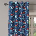 thumbnail image 2 of Ambesonne Anchor Grommet Curtain, Captain Boats and Helm, 50" x 72", Vermilion Pale Blue, 2 of 6