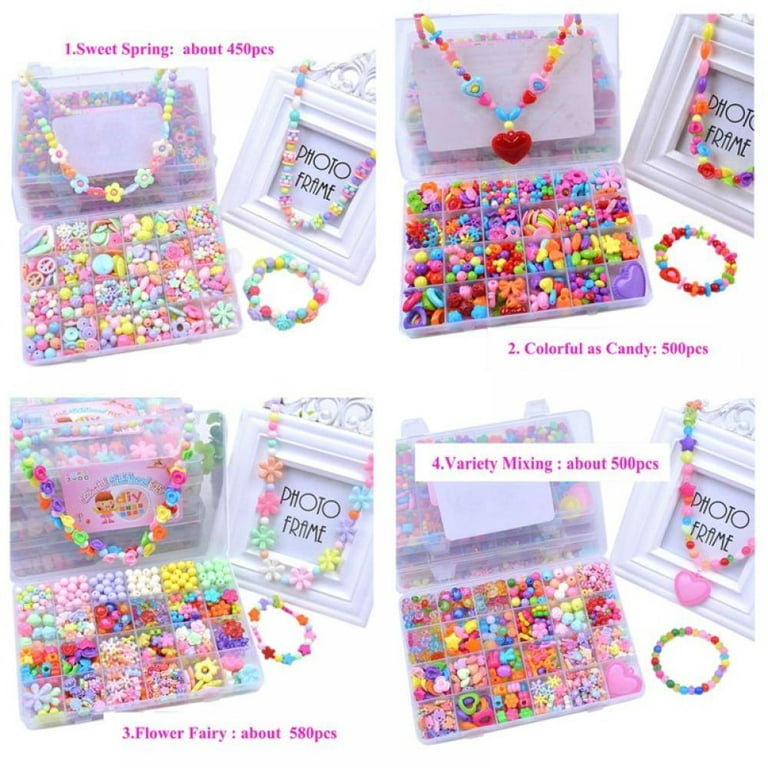  SEWACC 1 Set Christmas Beads Christmas Jewelry Beads Jewelry  Kit for Girls 7-12 Beaded Bracelets Kit Making Bracelets Charm Bracelets  Bead Making Kit Alloy Gift Box Child Accessories : Arts, Crafts