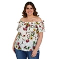 thumbnail image 1 of Blusa manga corta con moÃ±o Tallas Extras, 8933 (Blanco) blanco 40 Zenobia BL-ZEN-8933-BLANCO, 1 of 6
