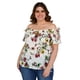 thumbnail image 1 of Blusa manga corta con moÃ±o Tallas Extras, 8933 (Blanco) blanco 42 Zenobia BL-ZEN-8933-BLANCO, 1 of 6