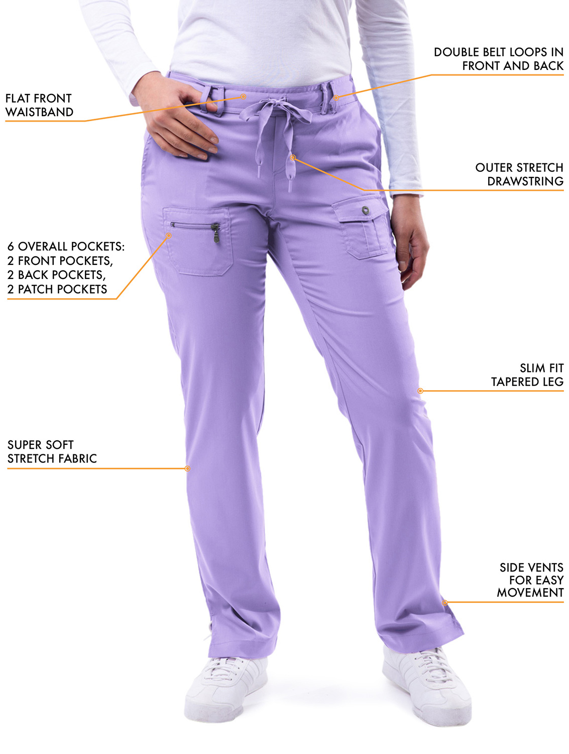 Skinny Leg Yoga Scrub Pants 