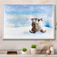 thumbnail image 1 of Designart Dogs During Christmas Season Children's Art Floating Frame Wall Art, 1 of 4