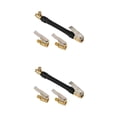 thumbnail image 2 of ZheElen Automotive Tyre Inflator Hose Leakproof Reusable Self-locking Air Pump Repairing Extension Tube with Copper Adapter 10cm 2Set, 2 of 6