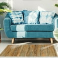 thumbnail image 4 of Ox Bay Braided Light Blue 5 ft. x 7 ft. Hand-Woven Natural Jute Area Rug, 4 of 8