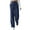 Navy, variant on Wide Leg Pants For Women Corduroy Button Elastic High Wasit Pockets Trousers 2024 Fall Fashion Casual Solid Color Loose Comfortable Straight Leg Pants