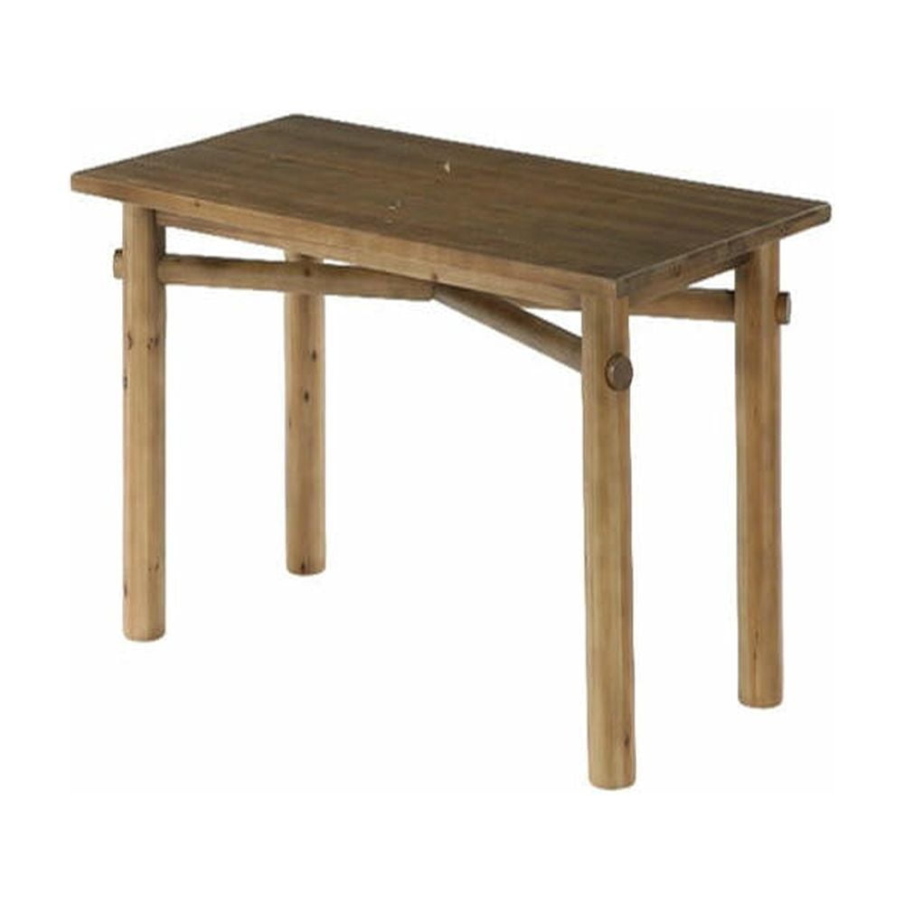 Resenkos 63" Solid Wood Farmhouse Executive Desk, Brown Home Office Desk