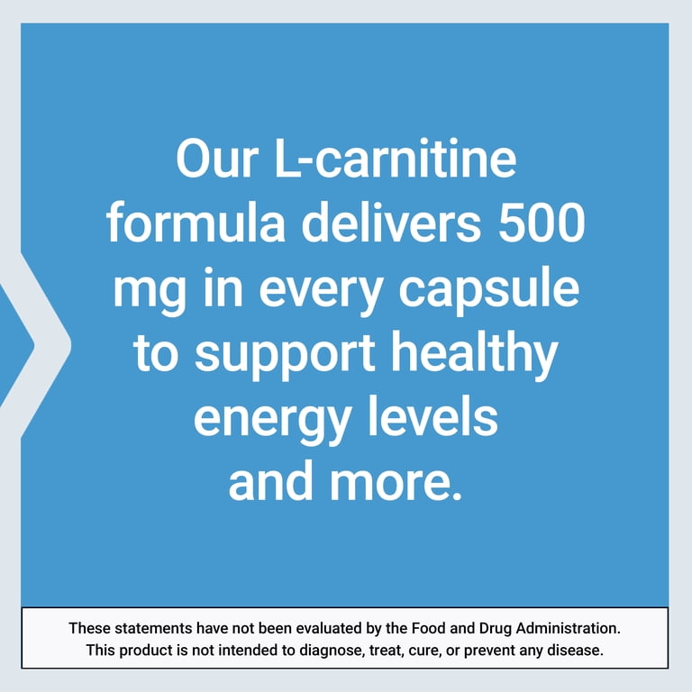 Life Extension L-Carnitine, 500 mg Energy Supplement, Metabolism and Memory  Support, 30 Vegetarian Capsules