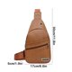 thumbnail image 4 of Mochila cruzada, bandolera con puerto de carga USB y orificio para auriculares, bolsa de pecho multiusos para senderismo, viajes al aire libre y desplazamientos diarios, X1 Aestivo | Caqui |, 4 of 7