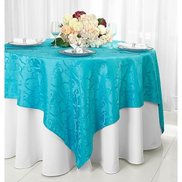 Wedding Linens Inc. 72"x72" Square Versailles Damask Jacquard Polyester