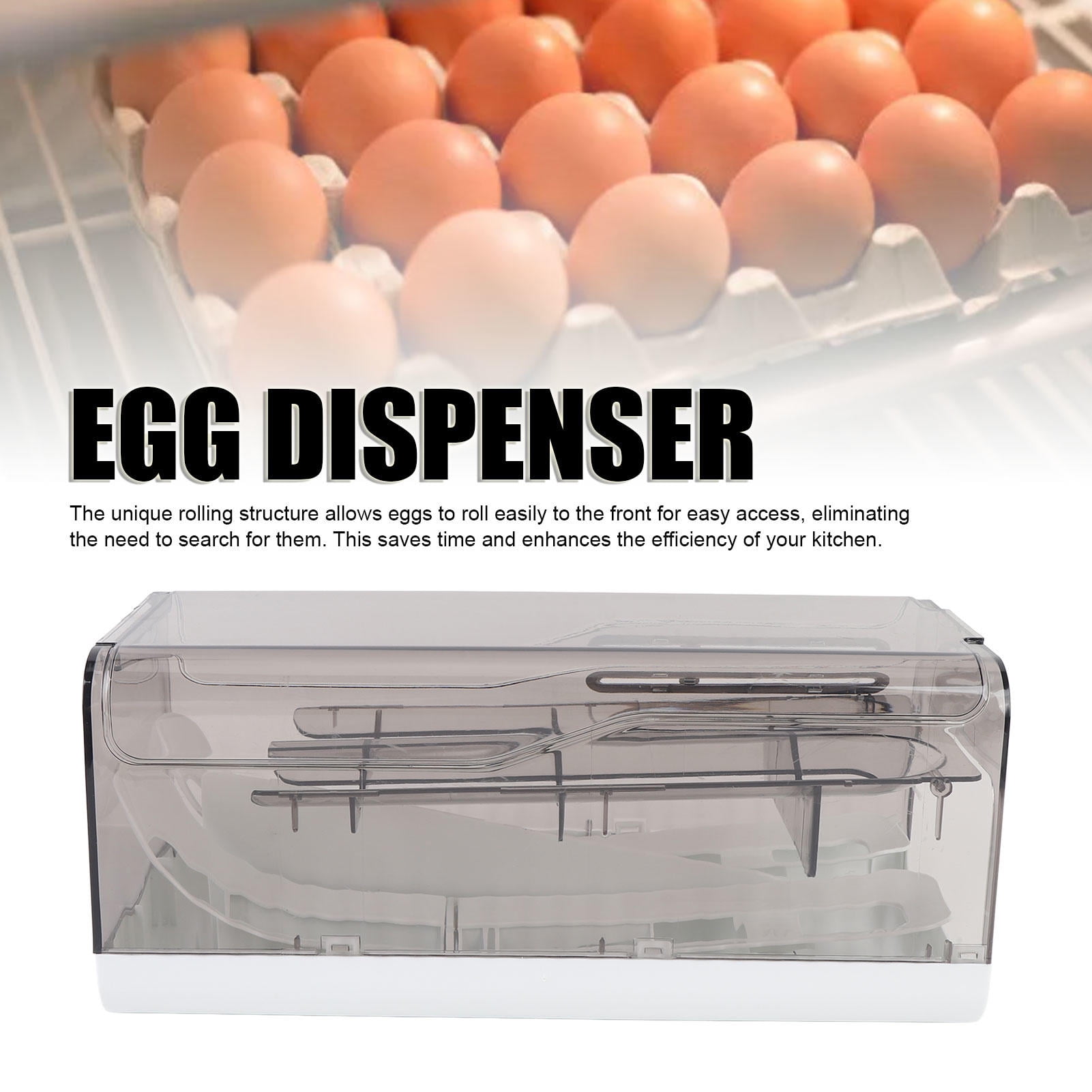 BIMZUC Rolling Egg Holder – Food‑Grade, Space‑Saving Refrigerator Side Door Organizer, 7.87×14.17×7.48 in, 2.36 lb, 27.66$