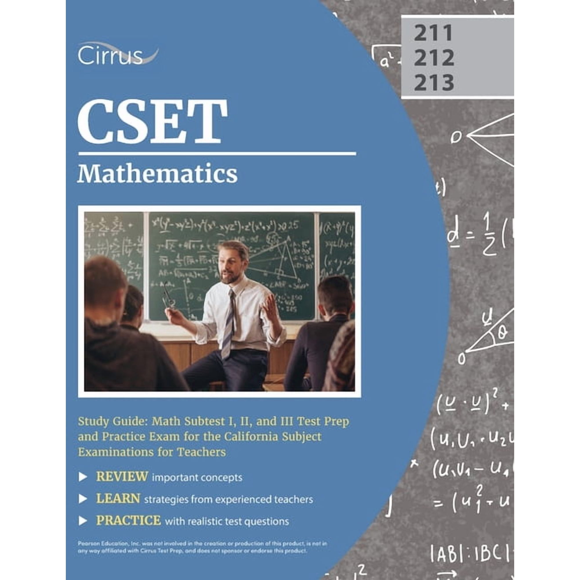 CSET Mathematics Study Guide: Math Subtest I, II, and III Test Prep and Practice Exam for the California Subject Examina, (Paperback)