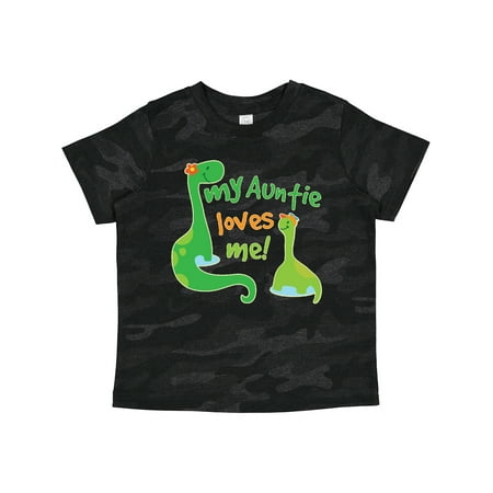 

Inktastic My Auntie Loves Me Dinosaur Gift Toddler Boy Girl T-Shirt