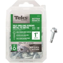 ITW Brands 151541 14 x 1 in. Hex Washer Head Drill Point Metal-to-Metal Screws - 60 Count