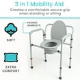 thumbnail image 3 of Vive Bariatric Bedside Commode for Adults, Elderly, Seniors, Handicapped Toilet Medical Chair, 3 of 8