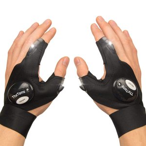 Bangcool 1 Pair LED Flashlight Gloves Creative Fishing Gloves Work Gloves for Sports