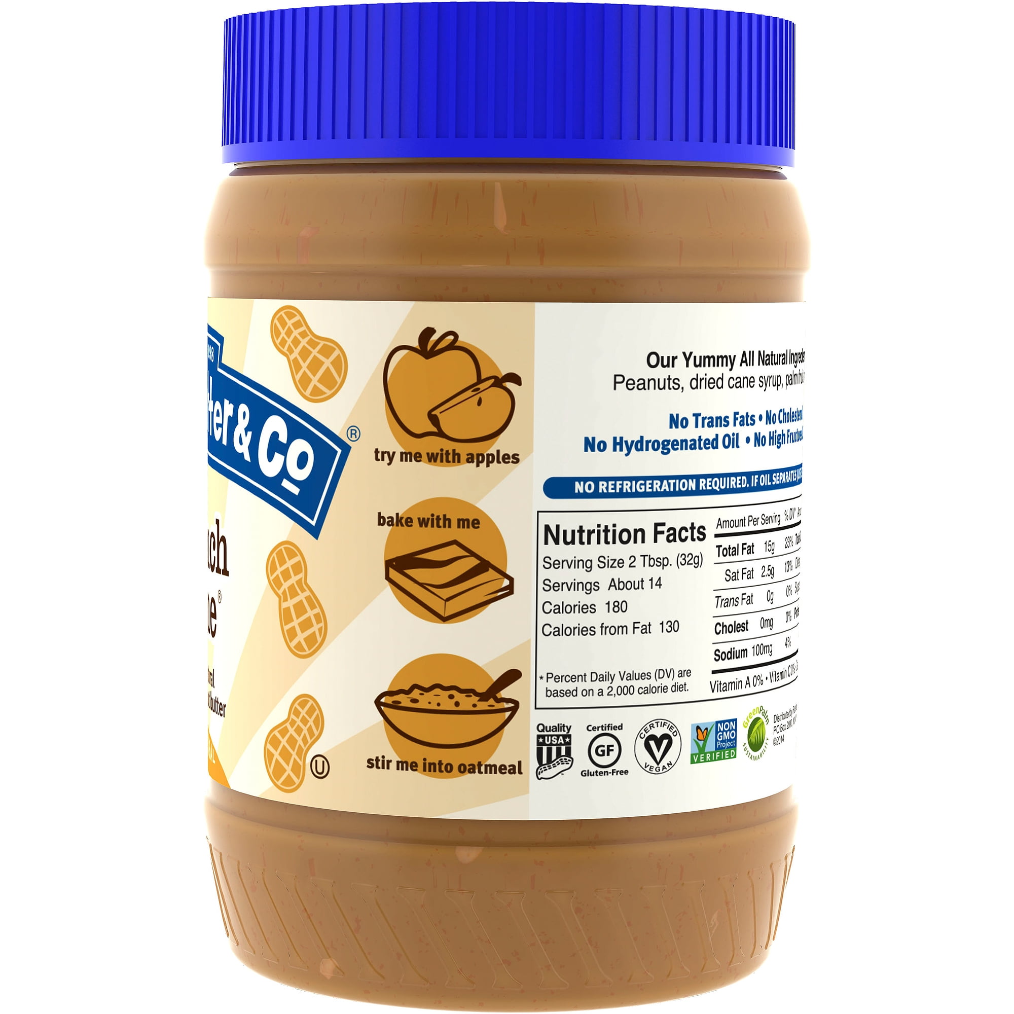 Peanut Butter & Co. Crunch Time Peanut Butter, 16 oz  (Pack of 6)