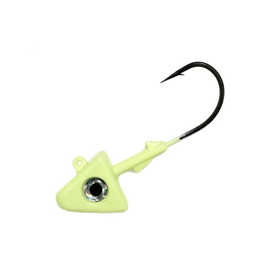 Shad Jighead 6oz Mustad Hook 32786 10/0 - Glow - 3 pks