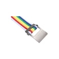thumbnail image 4 of Cinturón unisex uxcell de lona con Hebilla Deslizante de Metal Arcoiris una talla, 4 of 5