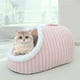 thumbnail image 1 of Cats Sleeping Bed Cute Removable Enclosed Nests Soft Plaid Sleep Nests Portable Cats Sleep Supplies Washable Pet Warm Nests For Small Medium And Large Pet, 1 of 6